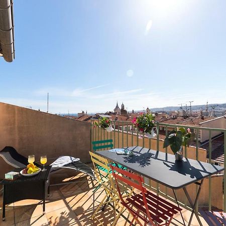 La Croix - F3, Terrasse Vue Panoramique, Vieux-Nice Old Town And Terrace מראה חיצוני תמונה