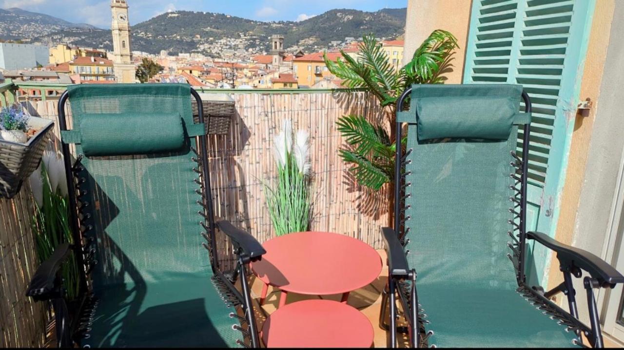 La Croix - F3, Terrasse Vue Panoramique, Vieux-Nice Old Town And Terrace מראה חיצוני תמונה
