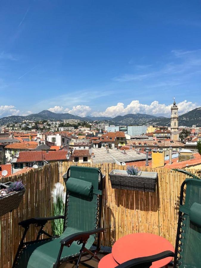 La Croix - F3, Terrasse Vue Panoramique, Vieux-Nice Old Town And Terrace מראה חיצוני תמונה