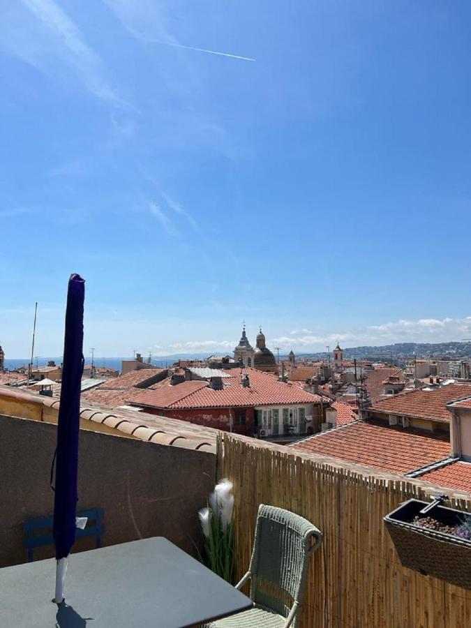 La Croix - F3, Terrasse Vue Panoramique, Vieux-Nice Old Town And Terrace מראה חיצוני תמונה