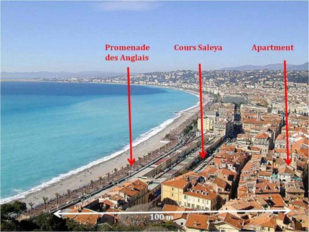 La Croix - F3, Terrasse Vue Panoramique, Vieux-Nice Old Town And Terrace מראה חיצוני תמונה