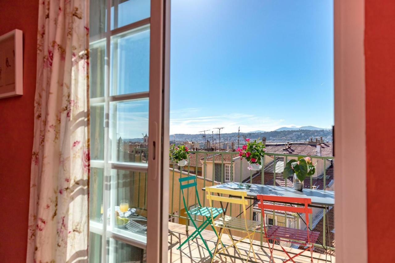 La Croix - F3, Terrasse Vue Panoramique, Vieux-Nice Old Town And Terrace מראה חיצוני תמונה